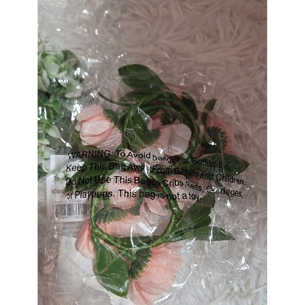 Faux Floral Mini Wreth And Pack Stem Plant Pick Green White Reds Pink Colorful - Picture 9 of 15